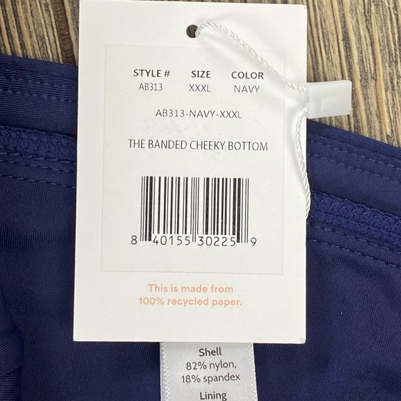 Andie Swim 2 Piece Bikini Swimsuit The Ventura Rib Top & Banded Cheeky Bottom - Picture 7 of 10